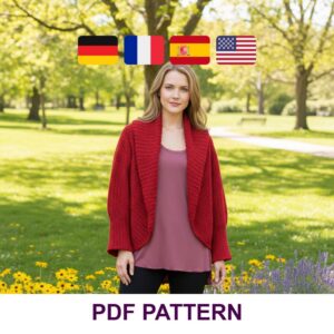 crochet jacket pattern cozy women's cardigan PDF download