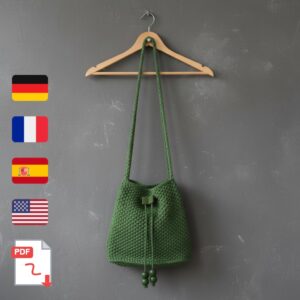 crochet bag pattern set shoulder bag crossbody pouch PDF